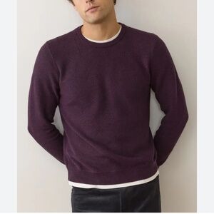 Marine Layer Merino Wool Blend Crewneck Sweater Tee Burgundy XL